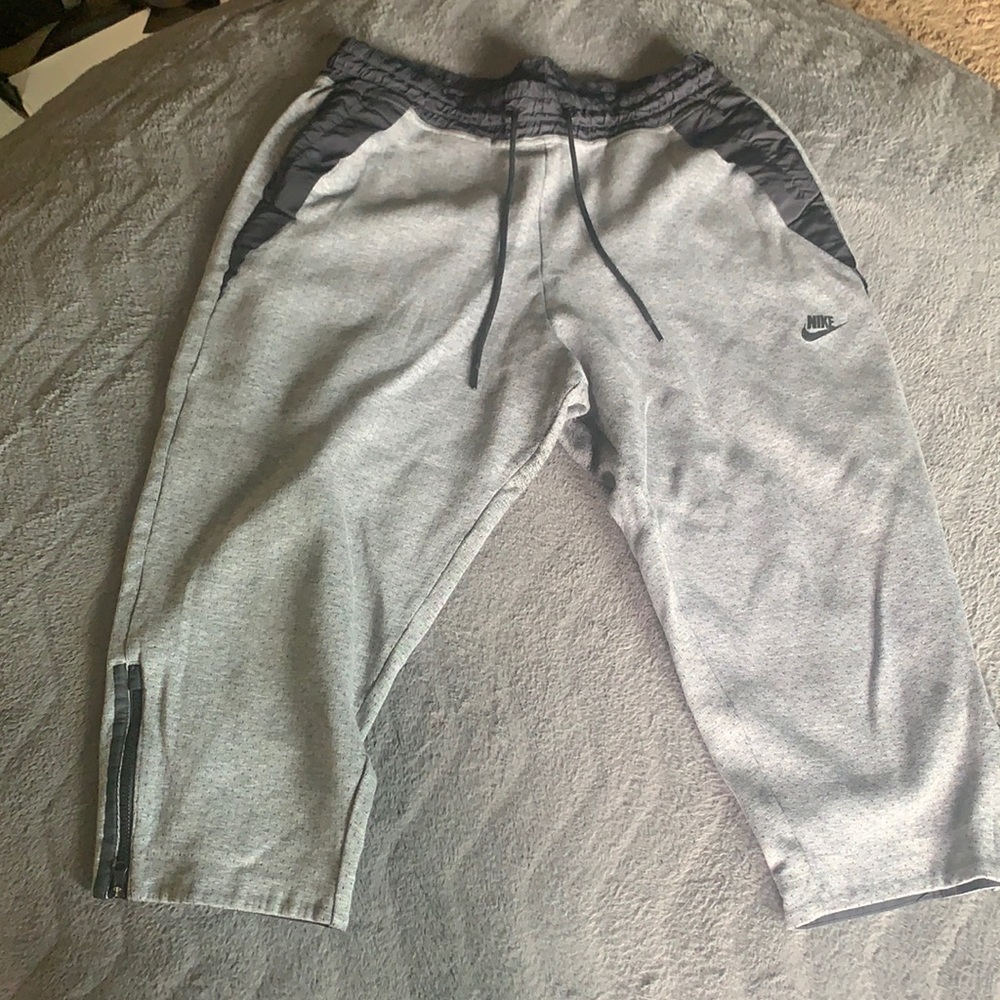 Gray and Black Nike Pants